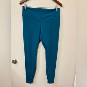 Nike Leggings Womens Teal Blue Dri Fit High Rise leggings size Large